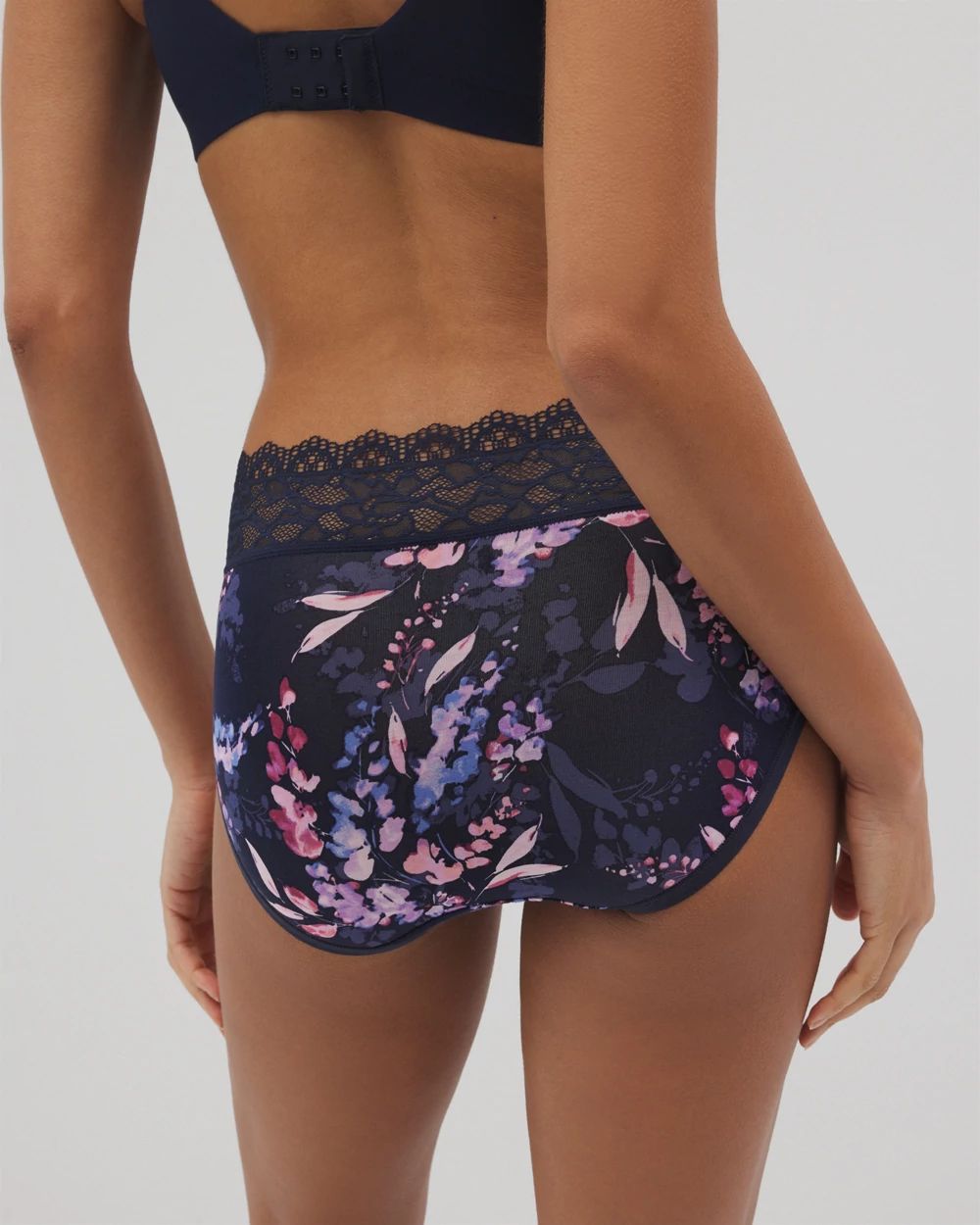 High-Leg Panty with Enchanting Lace click to view larger image.