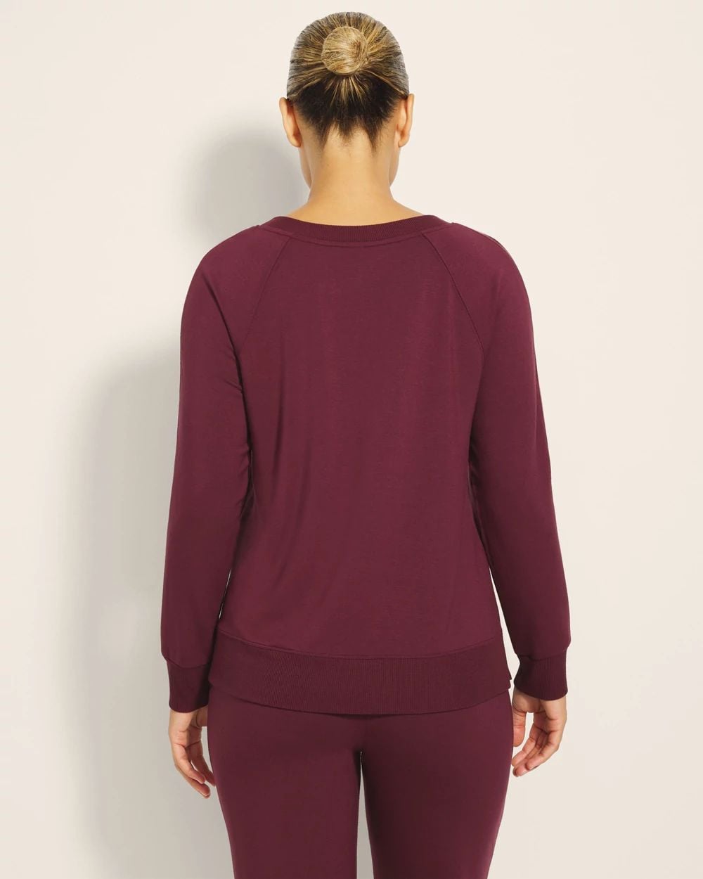 Ultra Soft Fleece Velour Trim Crewneck