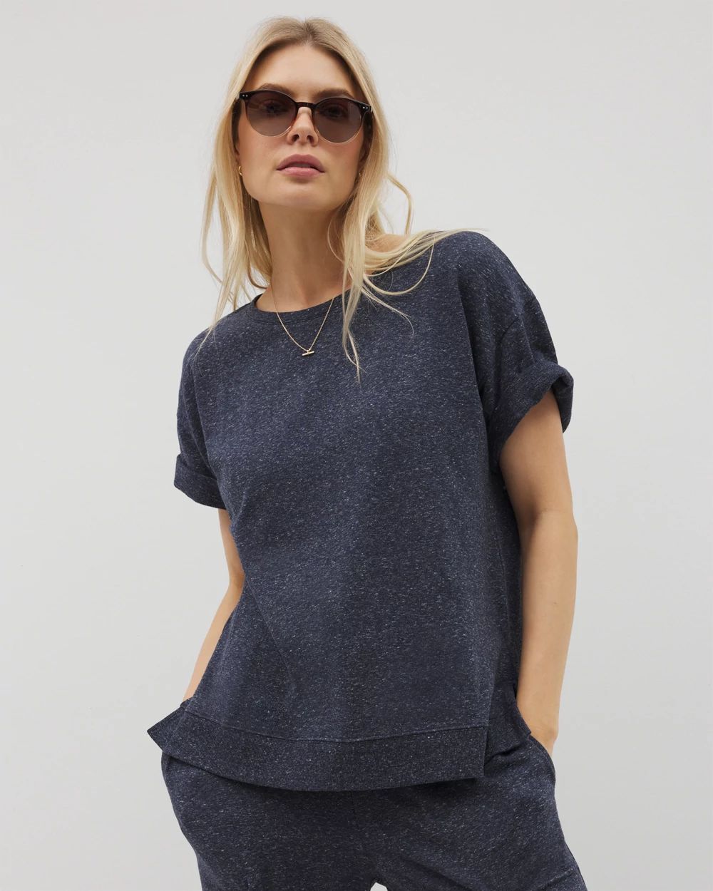 Essential Terry Relaxed Short Sleeve Top