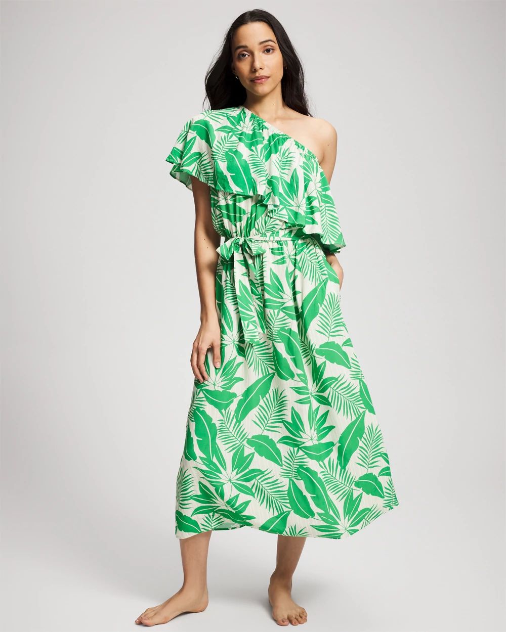 Island Time Ruffled Midi Dress