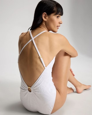 Tropical Tango X-Back One-Piece Swimsuit click to view larger image.