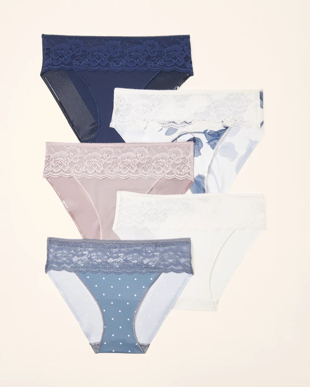 Vanishing Edge Hipster Panty with Lace 5 Pack