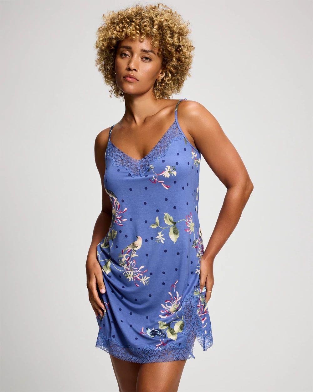 Bold Floral Lace Chemise