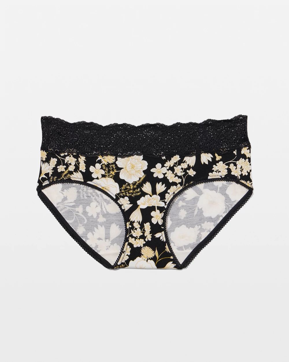 Embraceable Hipster Panty with Crochet Lace Waist click to view larger image.