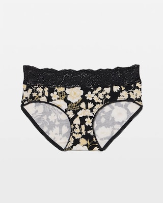 Embraceable Hipster Panty with Crochet Lace Waist click to view larger image.