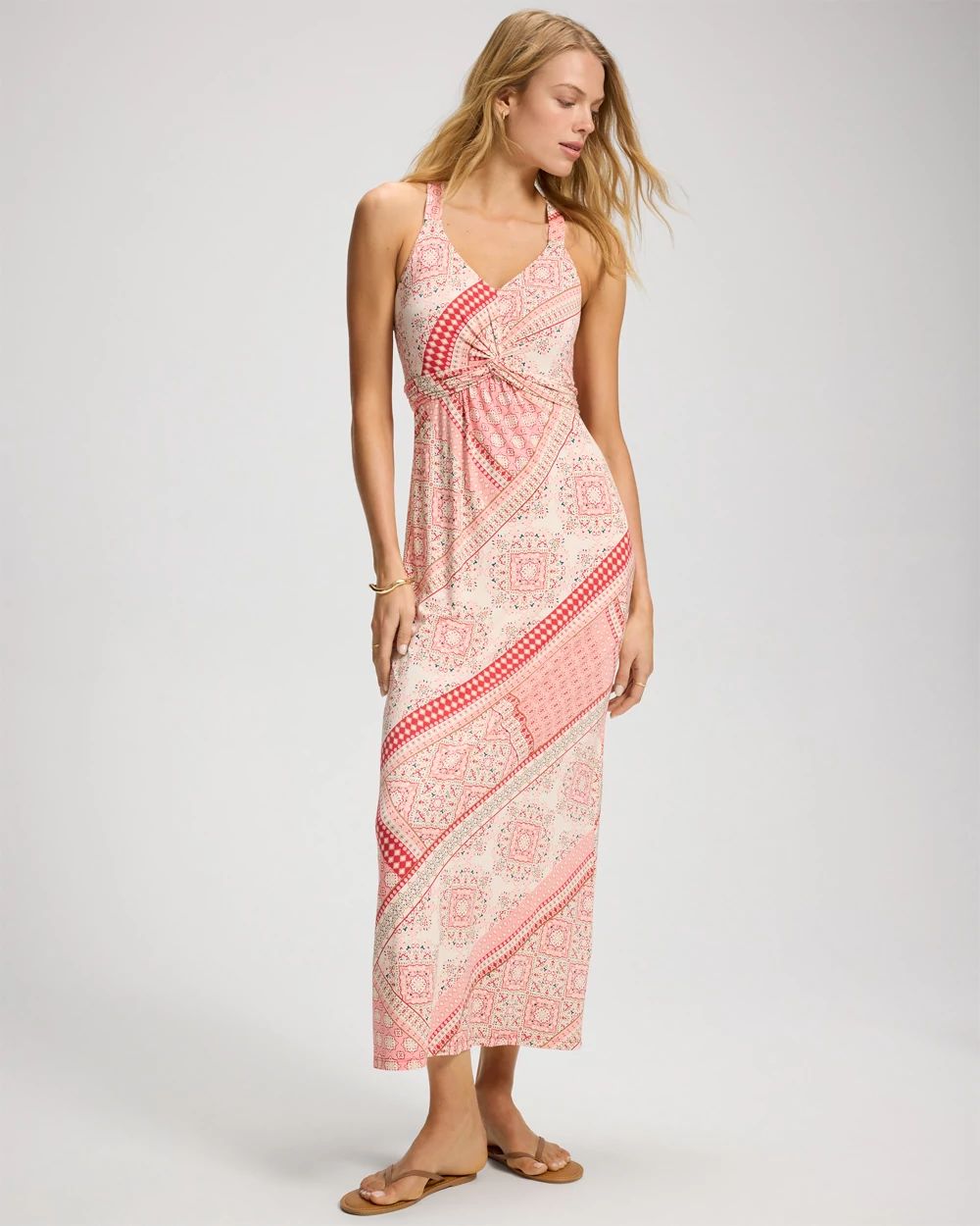 Soft Jersey Twist Front Maxi Bra Dress