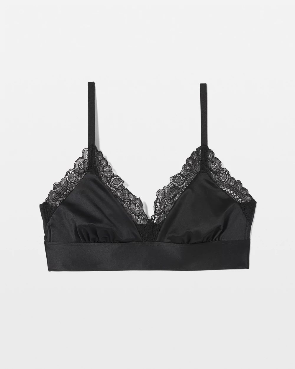 Stretch Luster Bralette with Lace