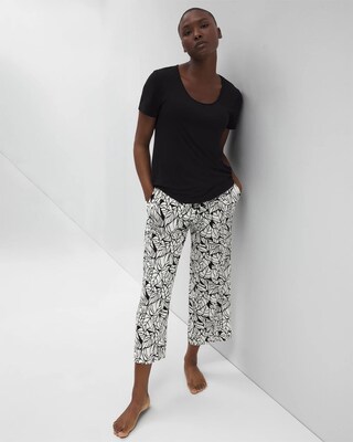 Short-Sleeve + Cropped Pants Pajama Set