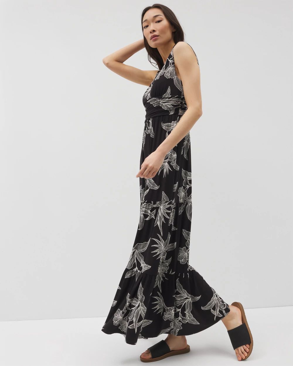 Soft Jersey Goddess Tiered Maxi Dress