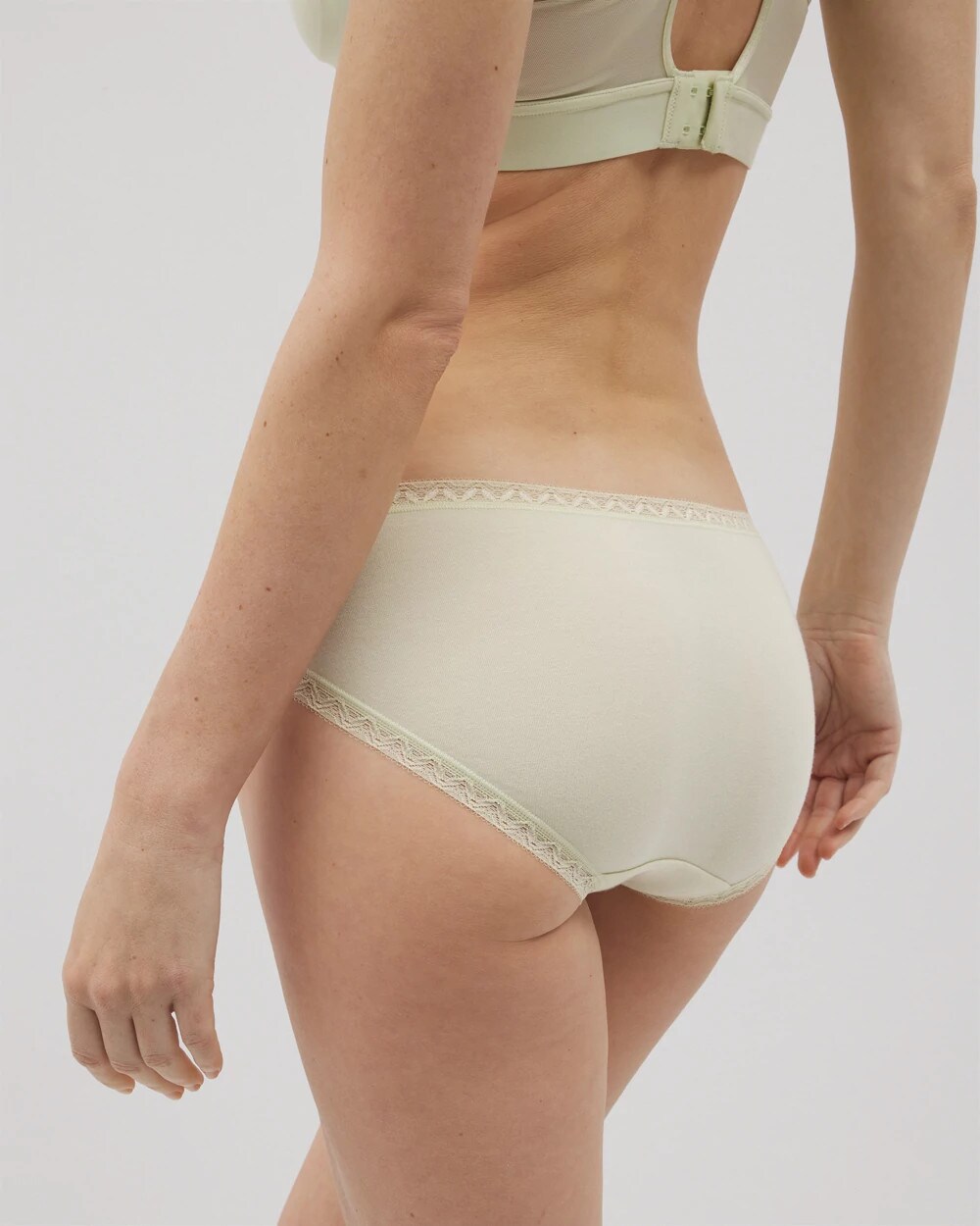 Cotton Hipster Panty with Lace Trim