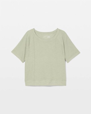 Slub French Terry Relaxed Dolman Sleeve Top click to view larger image.