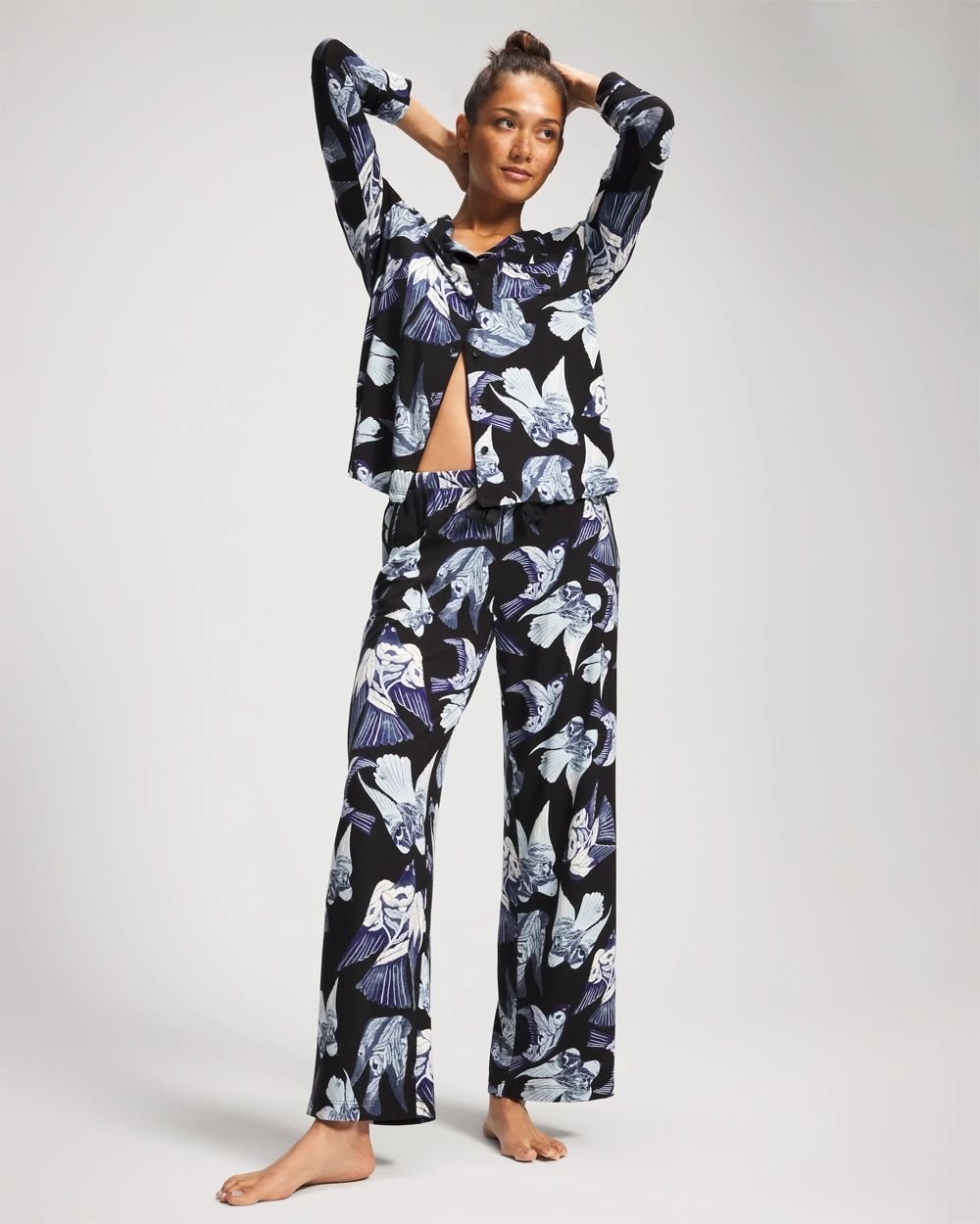 Cool Nights Satin Trim Pajama Pant