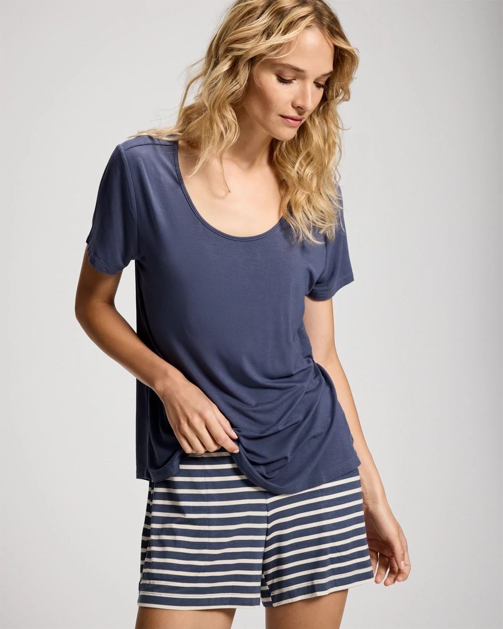 Cool Nights Short Sleeve and Short Pajama Set