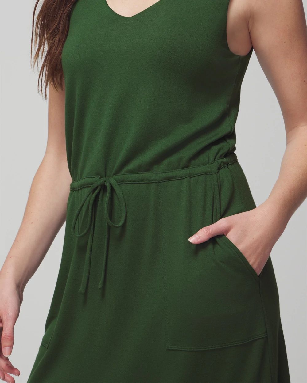 French Terry V-Neck Sneaker Dress