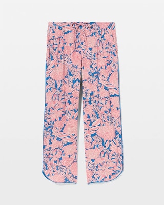 Piped Crop Pajama Pants click to view larger image.