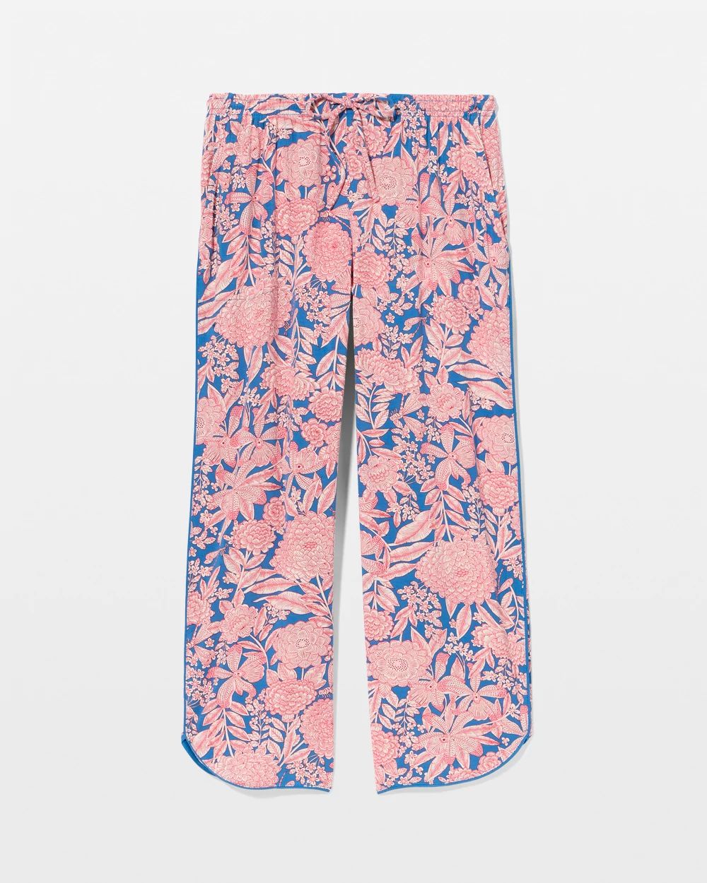 Piped Crop Pajama Pants click to view larger image.