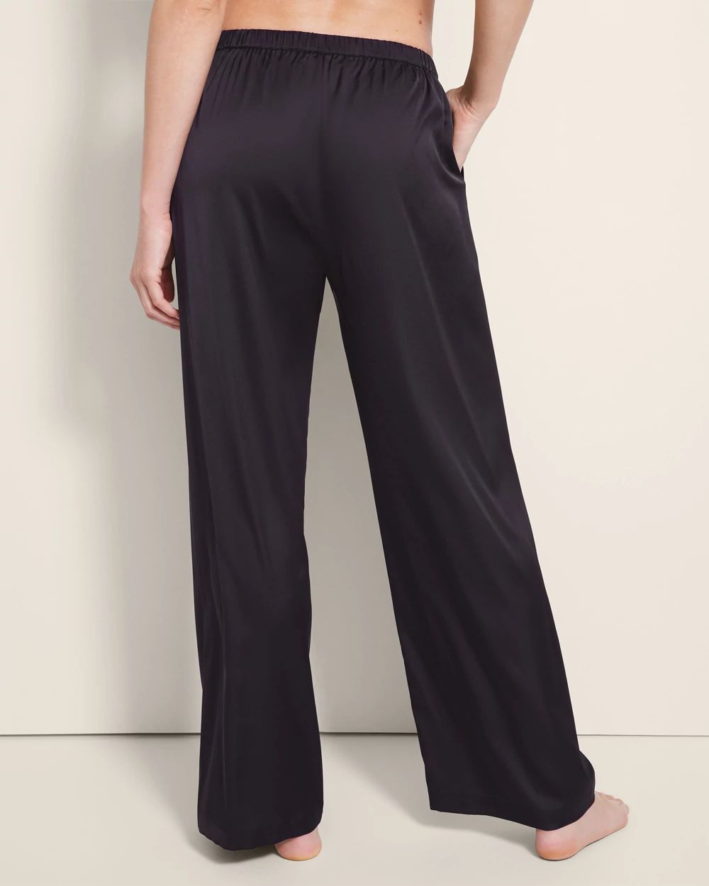 Satin Wide-Leg Pajama Pants