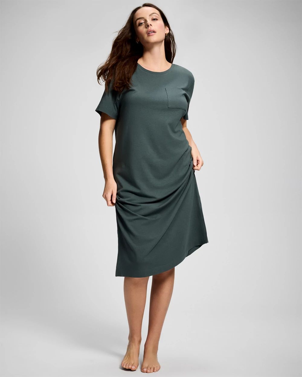 Most Loved Cotton Short-Sleeve Long Sleepshirt