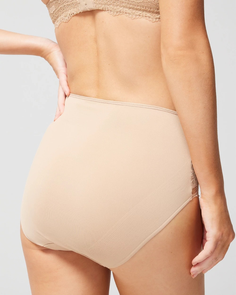 High-Waist Brief Panty with Lace