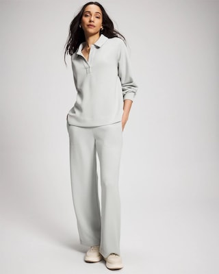 Modern Modal Collared Long Sleeve Top click to view larger image.