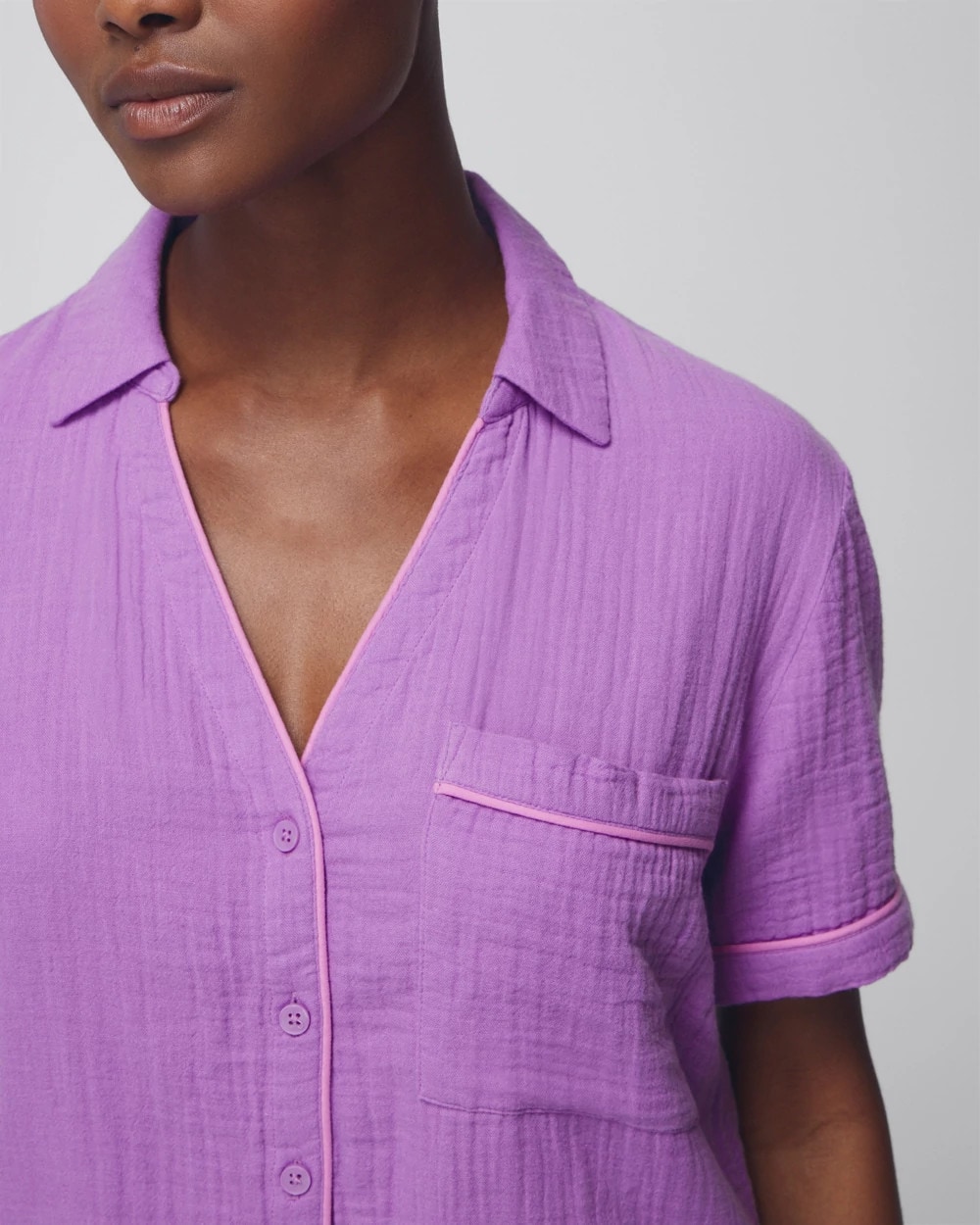 Short-Sleeve Pajama Top