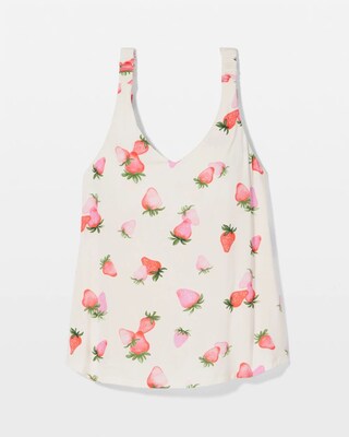 Shirred Strap Pajama Tank click to view larger image.