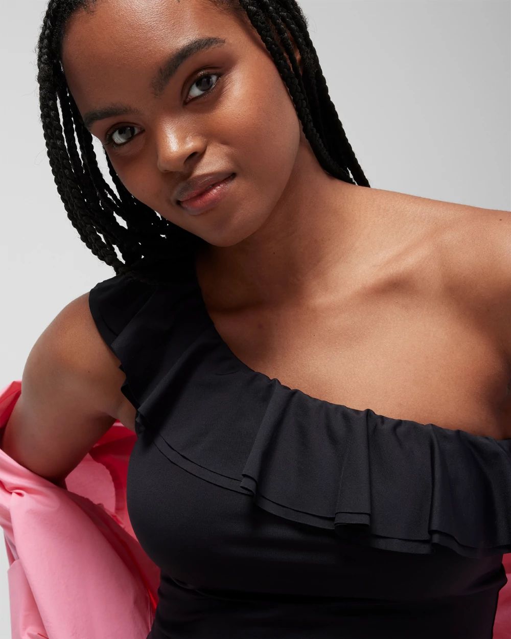 Soma Swim Ruffle One-Shoulder Tankini Top