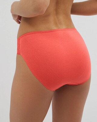 Edge Cotton Blend Hipster Panty with Lace click to view larger image.