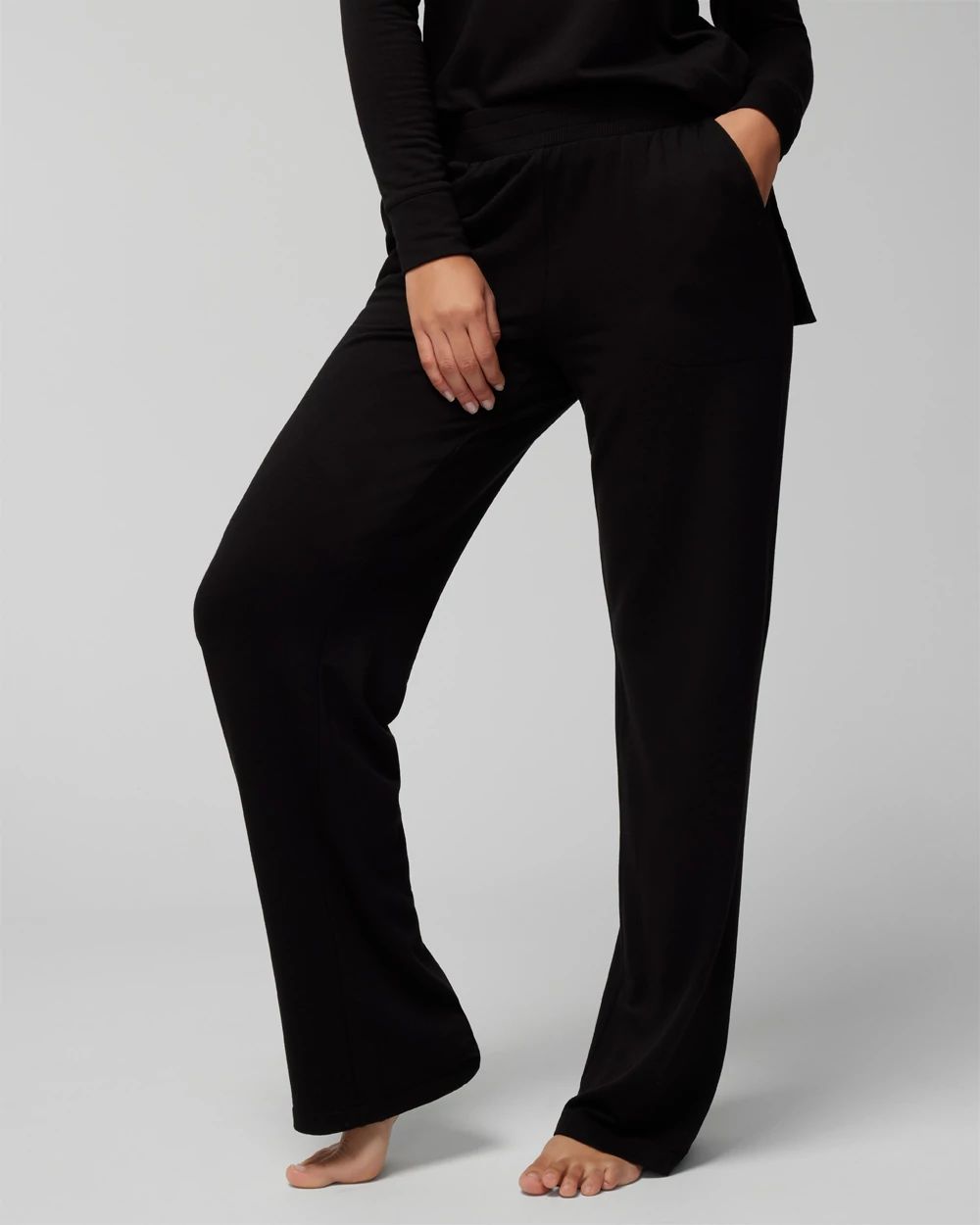 Fleece Straight-Leg Pants