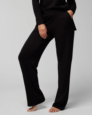 Fleece Straight-Leg Pants