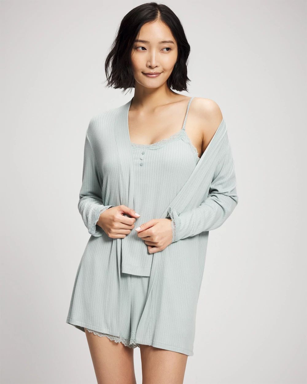 Cool Nights Pointelle Pajama Cardi