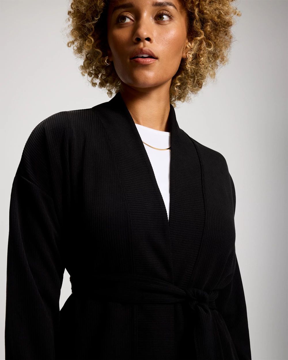 Modern Modal Relaxed Belted Wrap click to view larger image.