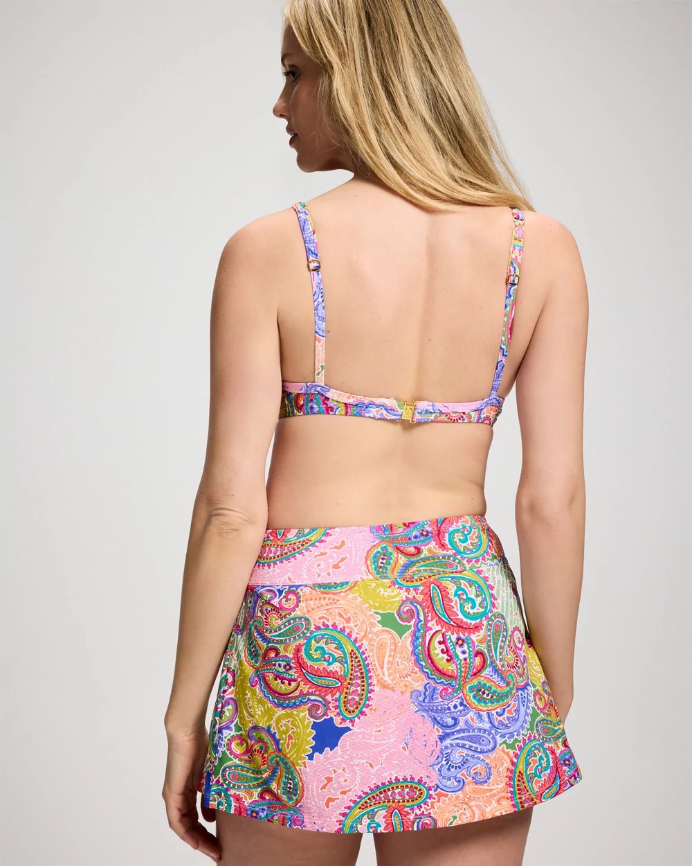 Bleu Rod Beattie La Vida Bohemia High-Waist Skirted Swim Bottom click to view larger image.