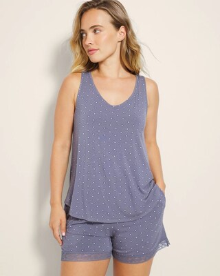 Printed V-Neck Pajama Tank