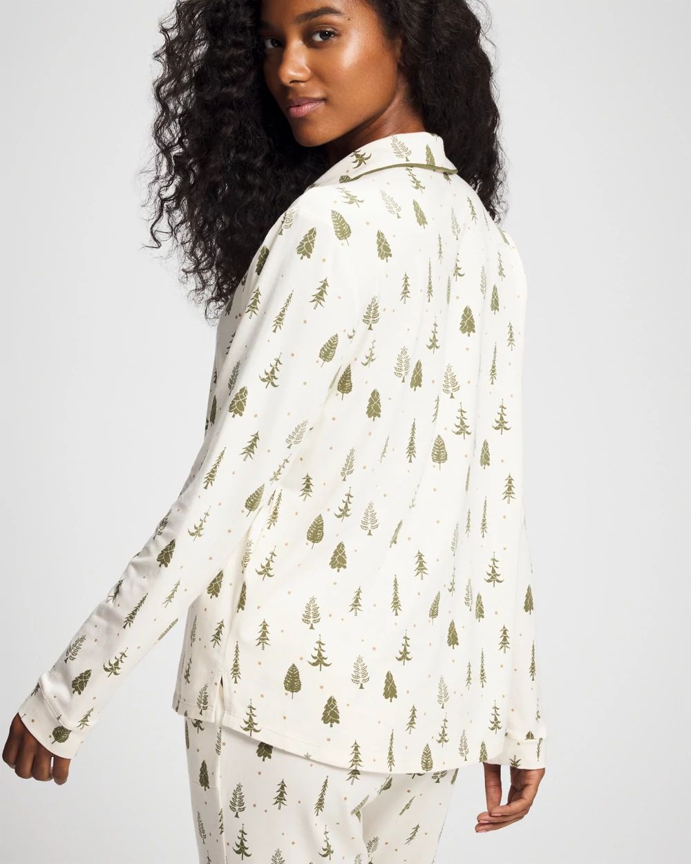 Embraceable Long-Sleeve Notch Collar Pajama Top