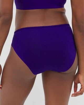 Edge Cotton Blend Hipster Panty with Lace click to view larger image.