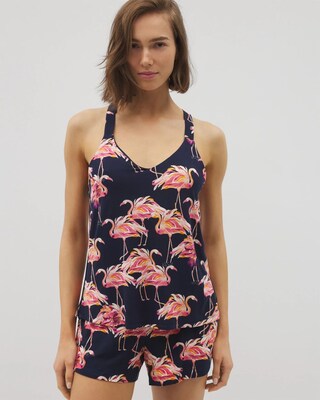 Piped Racerback Pajama Tank