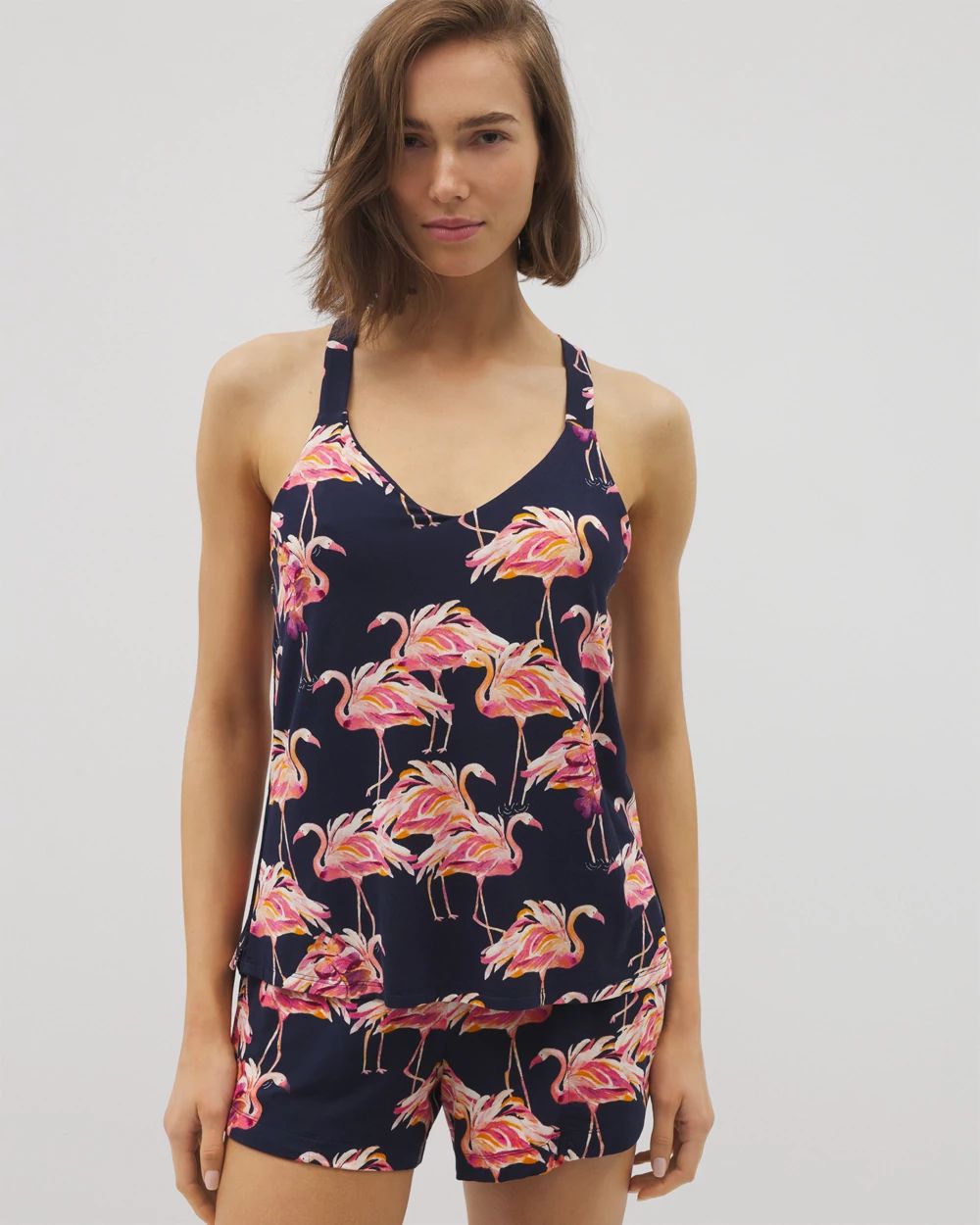 Cool Nights Piped Racerback Pajama Tank
