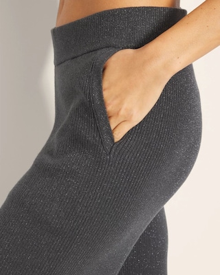 Lurex Straight Leg Sweater Pant click to view larger image.