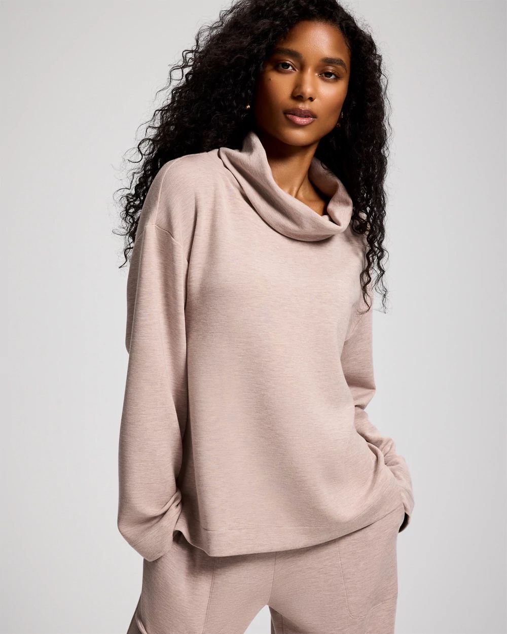 Modern Modal Funnel Neck Top
