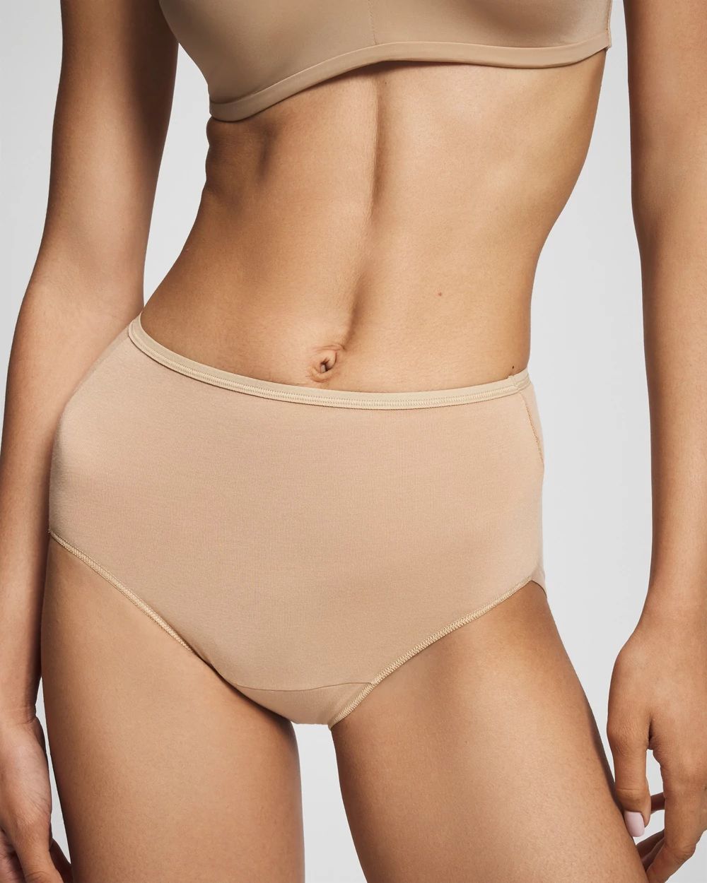 Vanishing Edge Cotton High Waist Brief