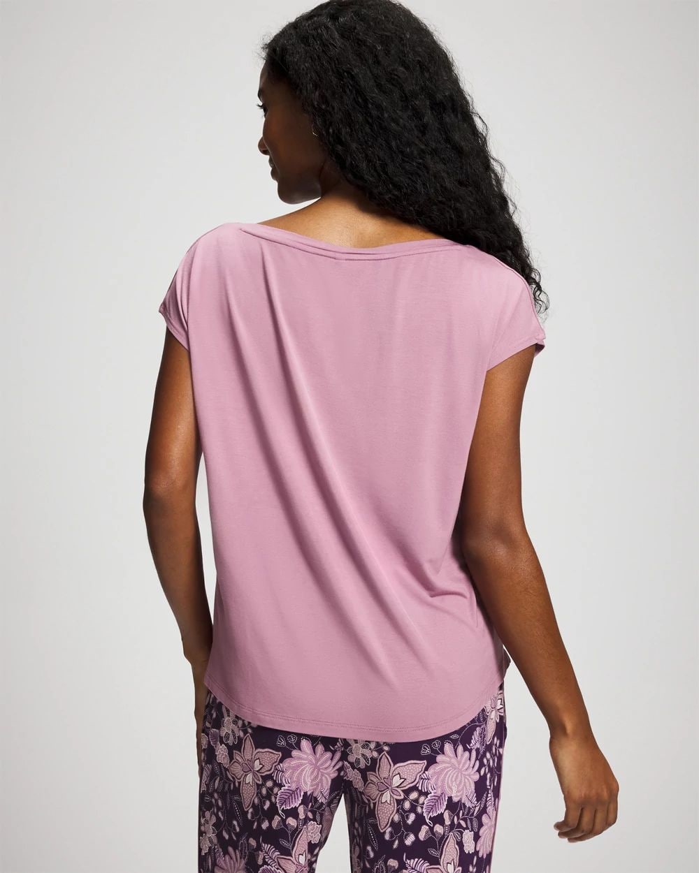 Short Sleeve Boat Neck Top click to view larger image.