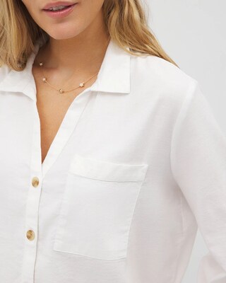 Beach Cotton Long Sleeve Button-Up click to view larger image.