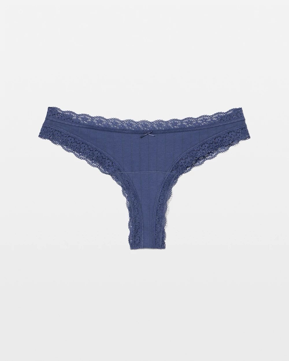 Cotton Rib Thong Panty