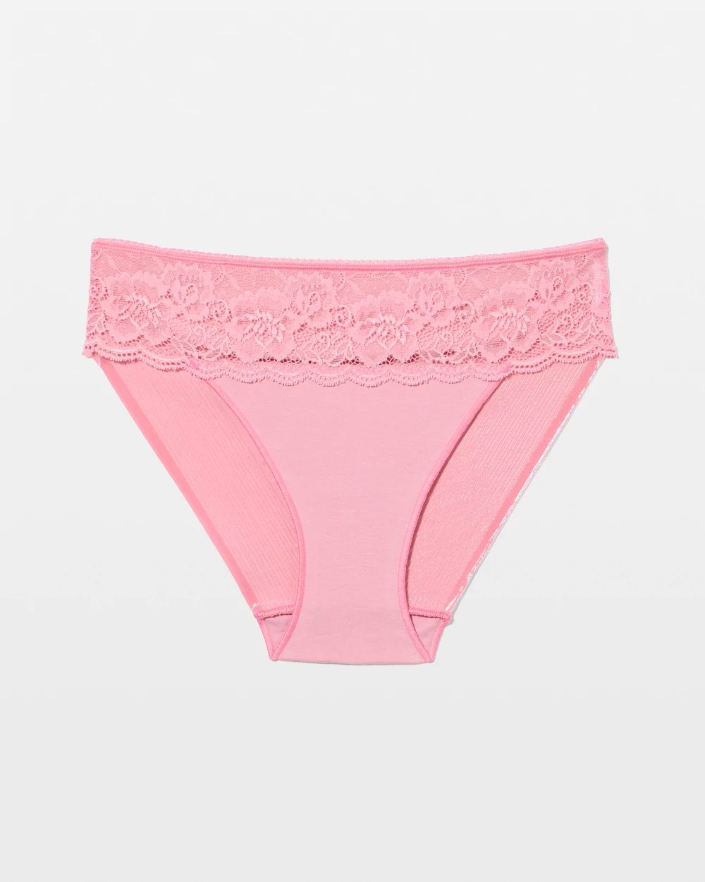 Vanishing Edge Cotton Blend Hipster Panty with Lace