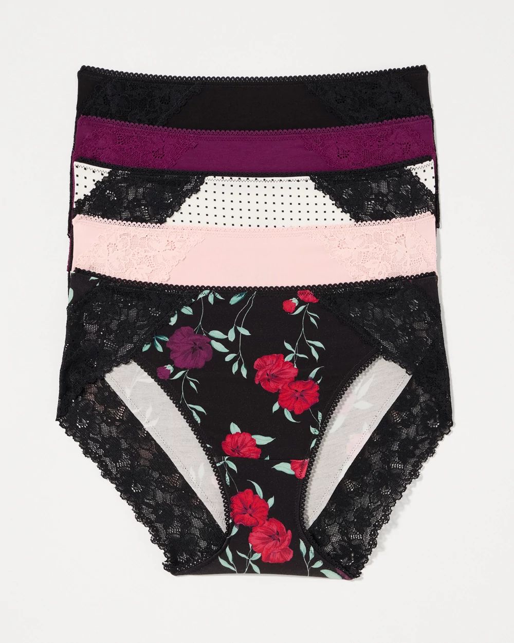 Embraceable High-Leg with Perfect Lace Panty 5-Pack