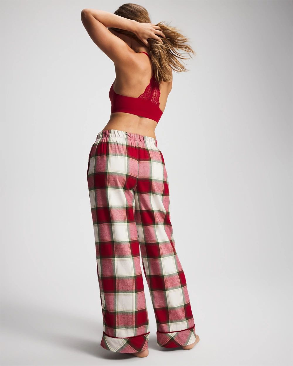 Flannel Velvet Piped Relaxed Pajama Pant