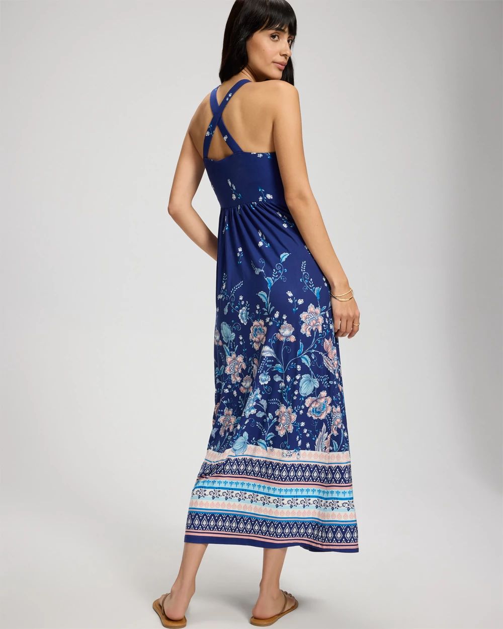 Soft Jersey Twist-Front Maxi Bra Dress