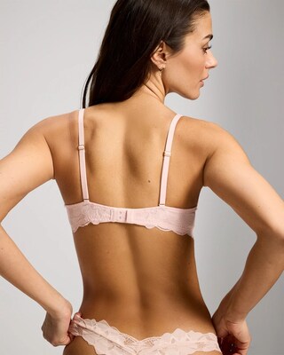 Bold Floral Lace Unlined Balconette Bra click to view larger image.