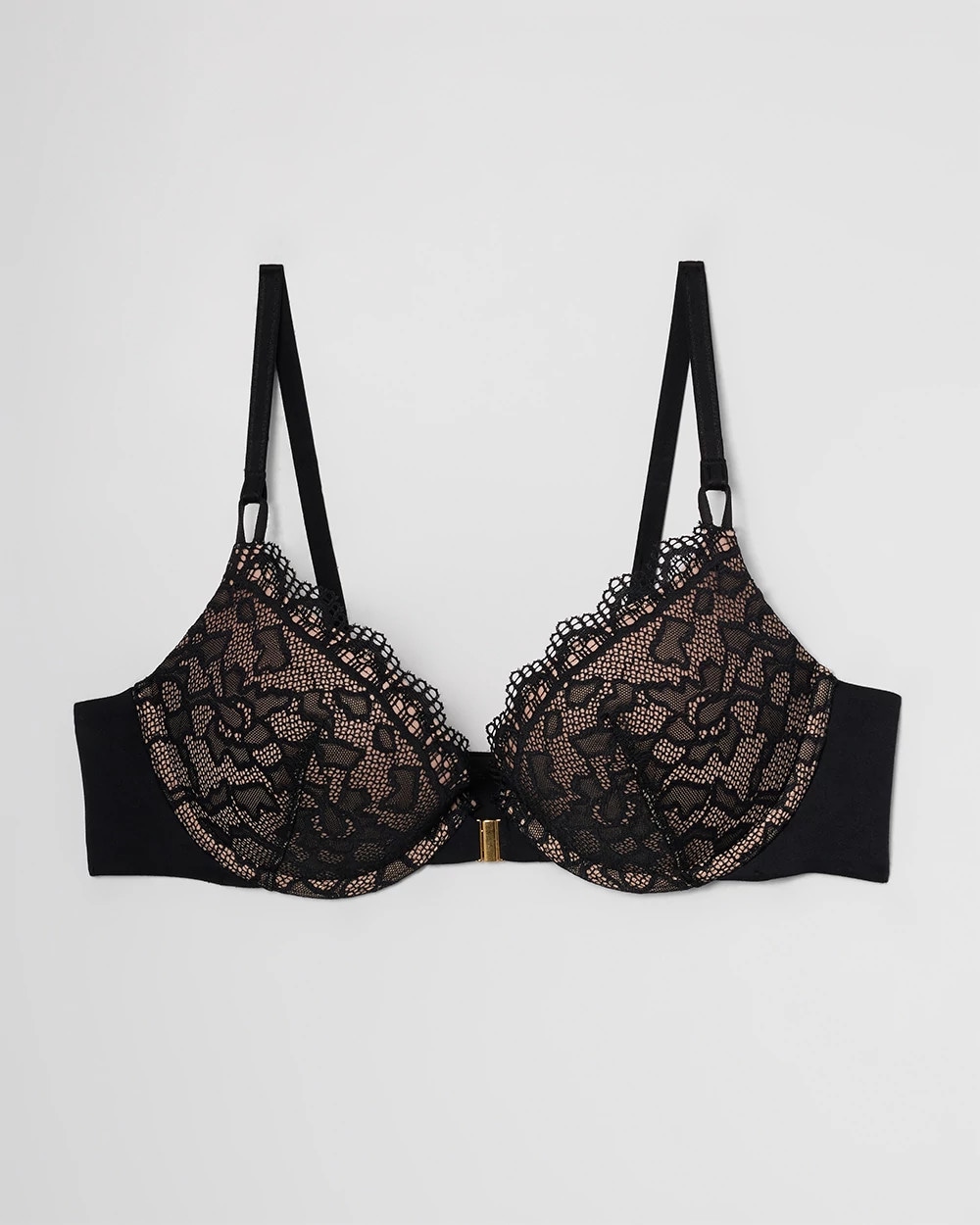 Push-Up Front-Close Bra with Lace